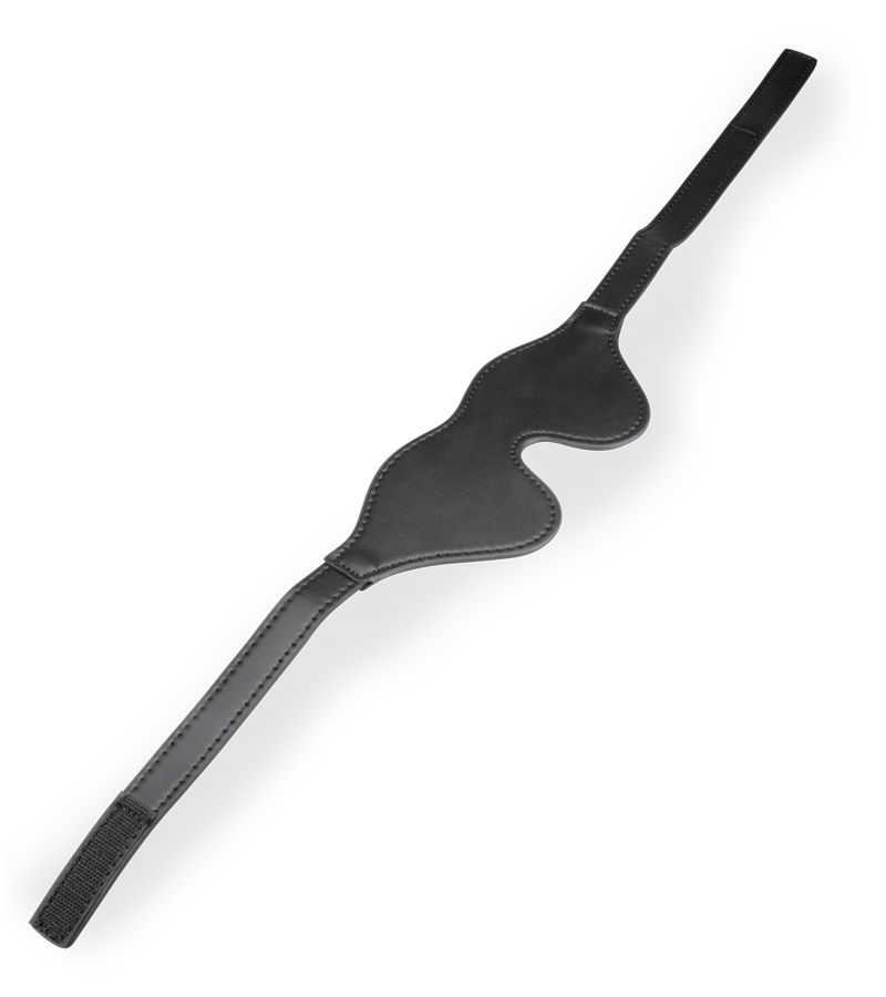 High-coverage faux leather BDSM mask