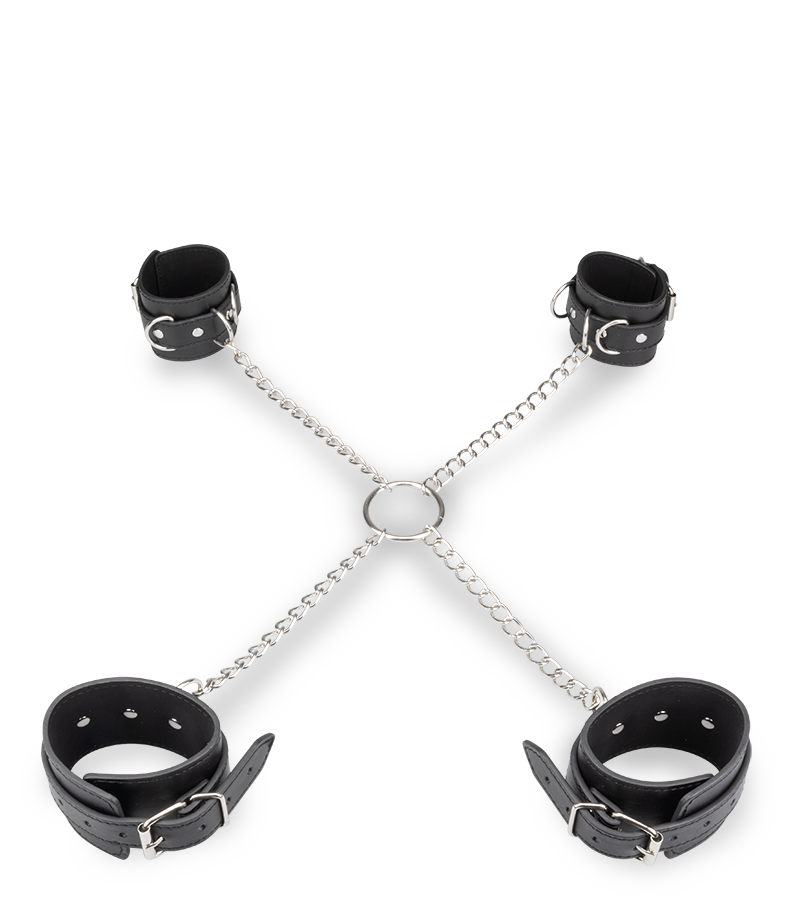 Hogtie wrist and ankle restraints