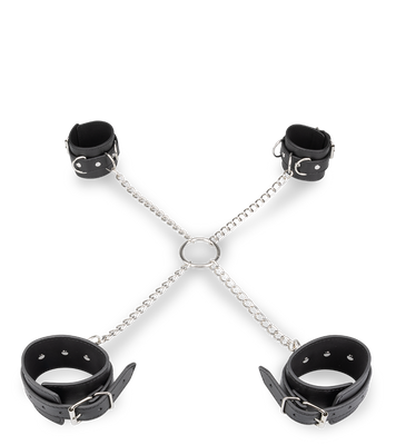 Hogtie wrist and ankle restraints