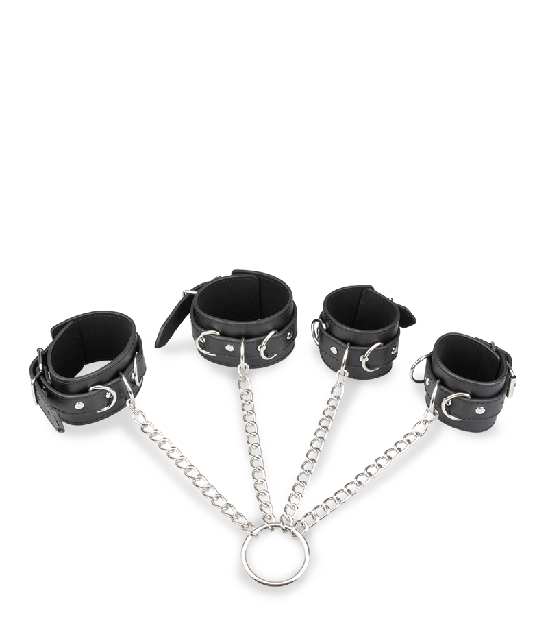 Hogtie wrist and ankle restraints