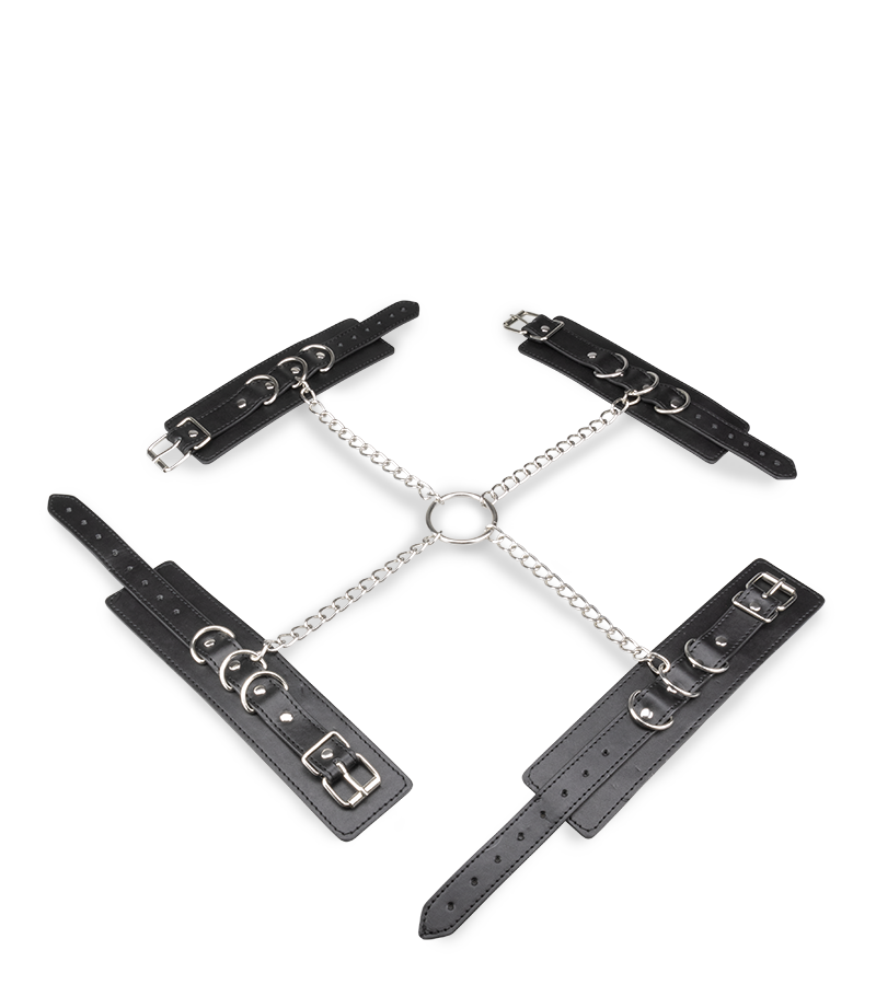 Hogtie wrist and ankle restraints