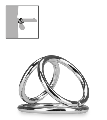 Holdy stainless steel triple cock ring