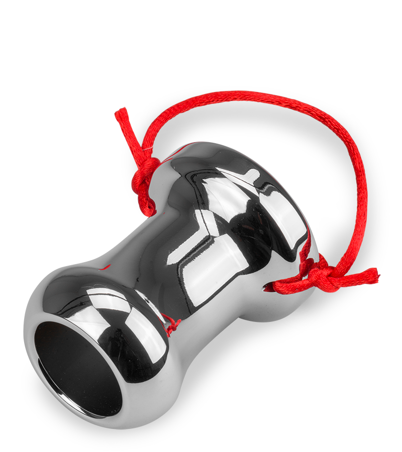 Hollow anal plug with withdrawal string