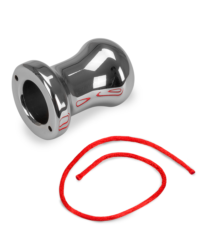 Hollow anal plug with withdrawal string