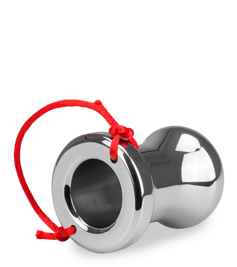 Hollow anal plug with withdrawal string