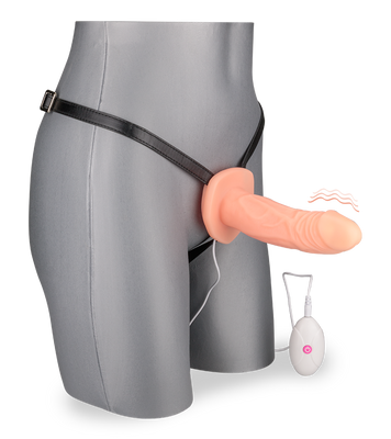 Hollow vibrating strap on harness 10 modes