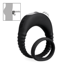 Load image into Gallery viewer, Hop silicone vibrating double cock ring