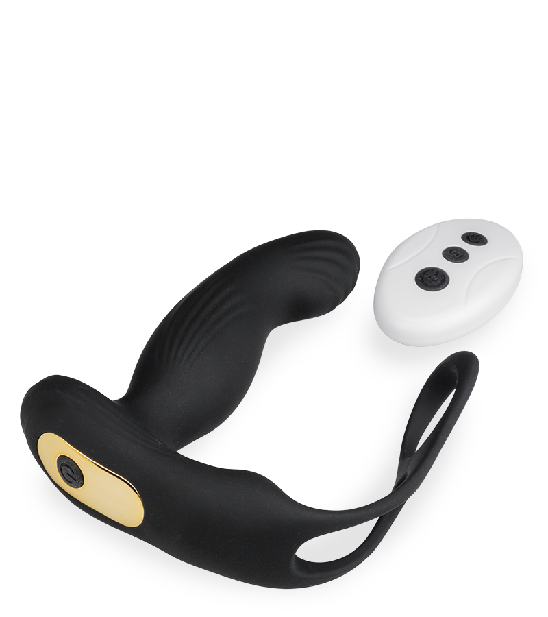 Hubert prostate massager with cock rings