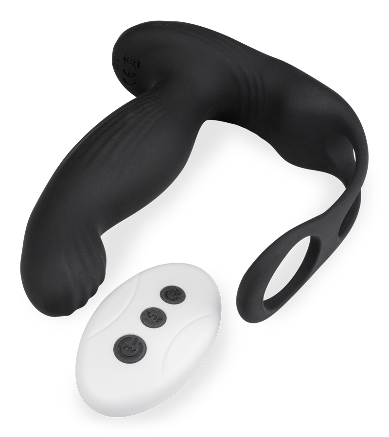 Hubert prostate massager with cock rings