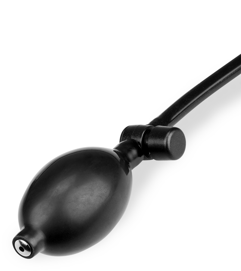 Inflatable butt plug with massaging bead