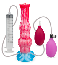 Load image into Gallery viewer, Inflatable ejaculating Borzoi dog dildo