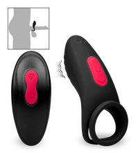 Load image into Gallery viewer, Jazz remote control vibrating double cock ring
