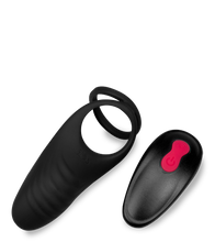 Load image into Gallery viewer, Jazz remote control vibrating double cock ring