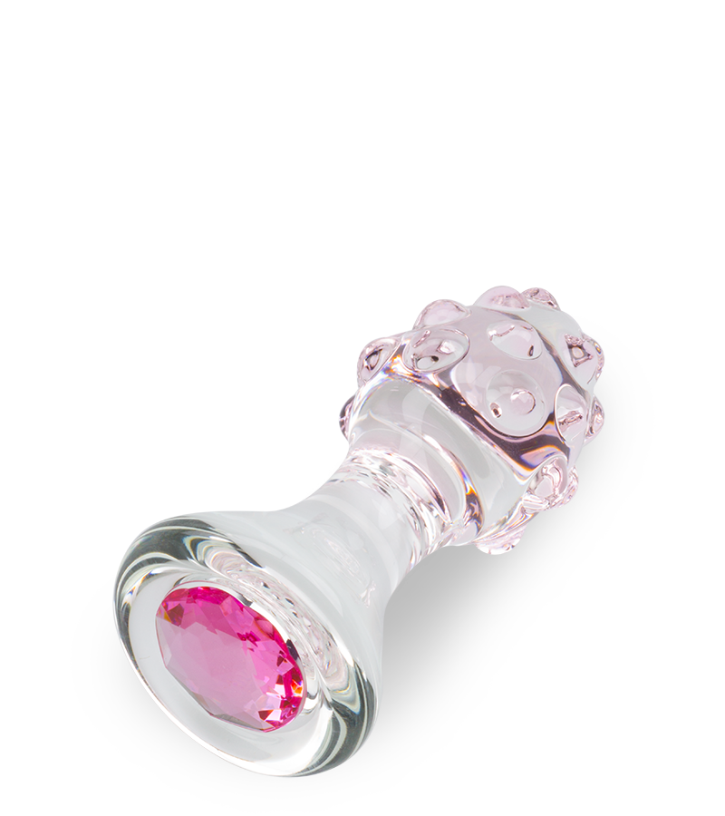 Jewel glass butt plug