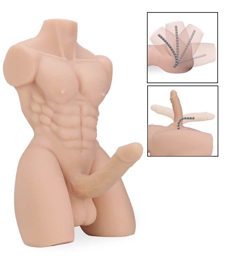 Joshua male sex torso with bendable penis and anus 11 lb