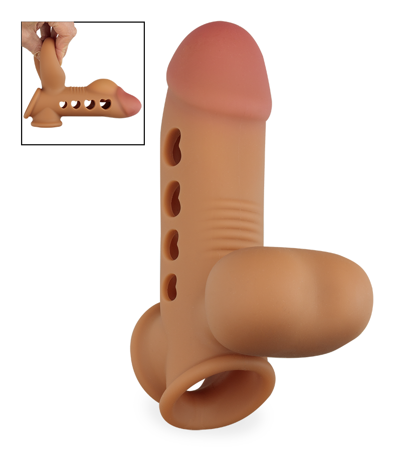 Juan inflatable cock sleeve with ball loop