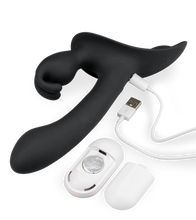 Load image into Gallery viewer, Ladies remote-controlled vibrating rabbit strap-on