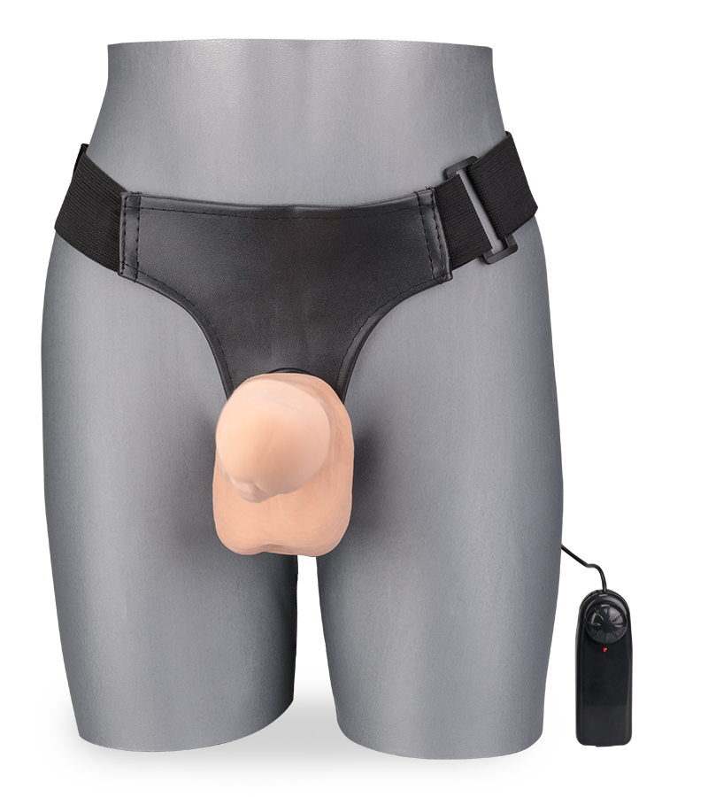 Landon extra-large vibrating strap-on dildo