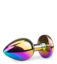 Load image into Gallery viewer, Large rainbow rosebud anal plug