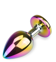 Load image into Gallery viewer, Large rainbow rosebud anal plug
