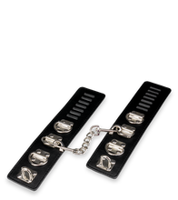 Load image into Gallery viewer, Leather and metal wrist cuffs