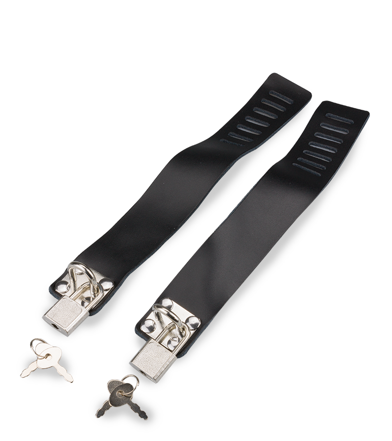 Leather chastity cage for penis