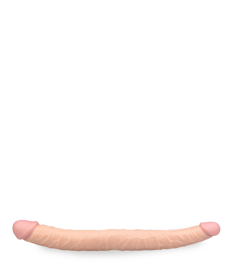 Lifelike tapered double-ended dildo