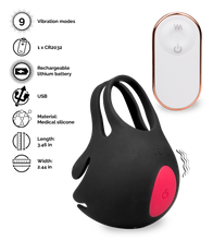 Load image into Gallery viewer, Lifto vibrating cock ring and testicle massager