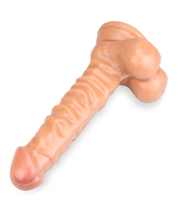 Load image into Gallery viewer, Long Textured Strap-On Dildo Set