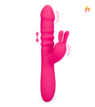 Load image into Gallery viewer, Love Zone thrusting and vibrating rabbit vibrator
