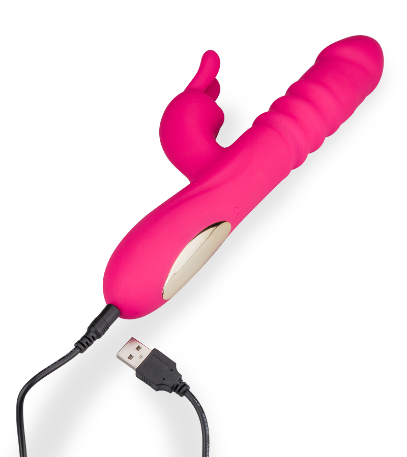 Love Zone thrusting and vibrating rabbit vibrator