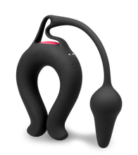 Load image into Gallery viewer, Lucifer vibrating cock ring with butt plug