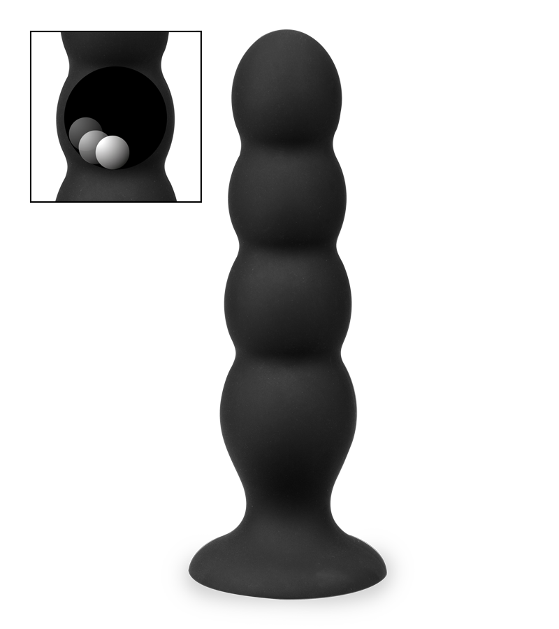 Malta 4-bead suction-cup butt plug