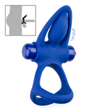 Mata triple silicone cock ring with clit stimulator