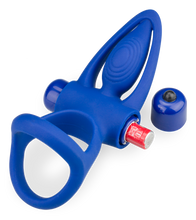Load image into Gallery viewer, Mata triple silicone cock ring with clit stimulator