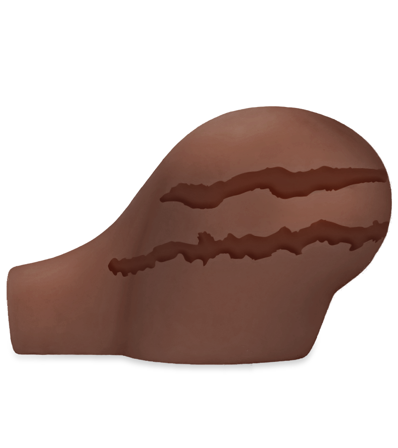 Mega-sized black ass and vagina masturbator 22 lb