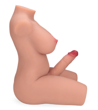 Load image into Gallery viewer, Melina trans sex torso with anus and vibrating thrusting penis  22.00 lb
