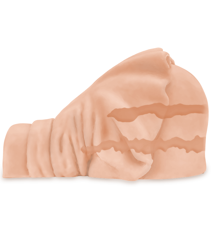 Miniskirt ass and vagina masturbator