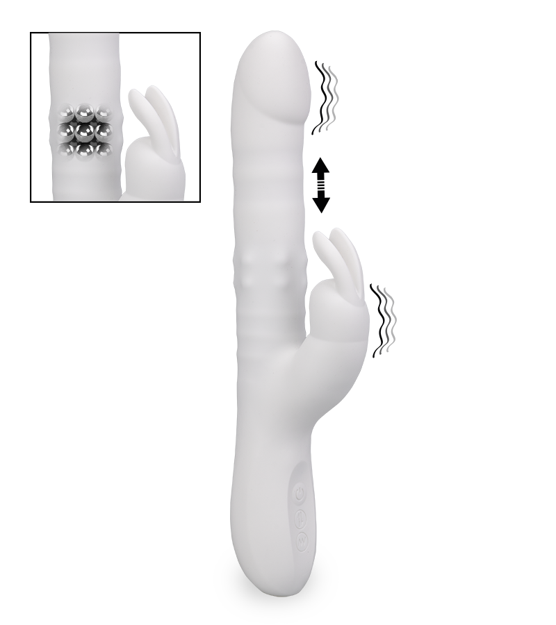 Miracle thrusting rabbit vibrator