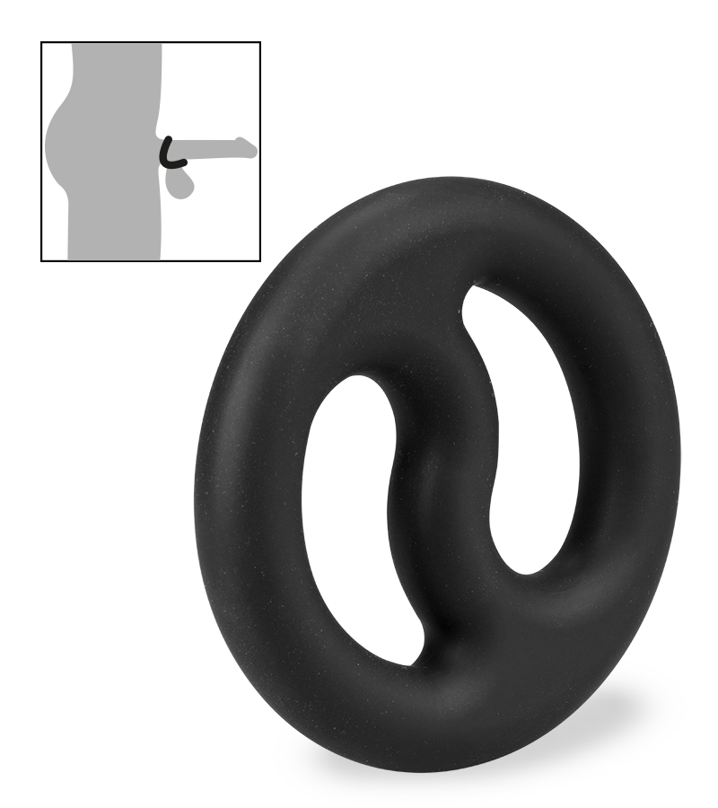 Misly medical-grade silicone double cock ring