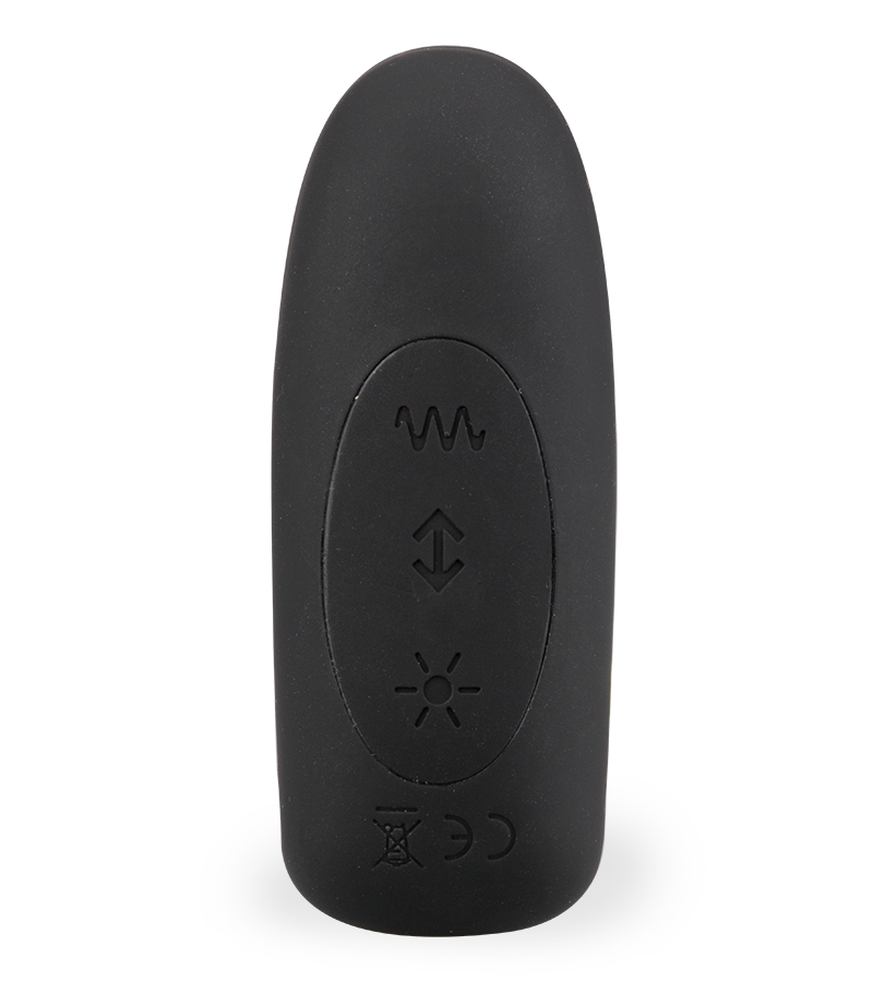 Mox vibrating and thrusting heated butt plug