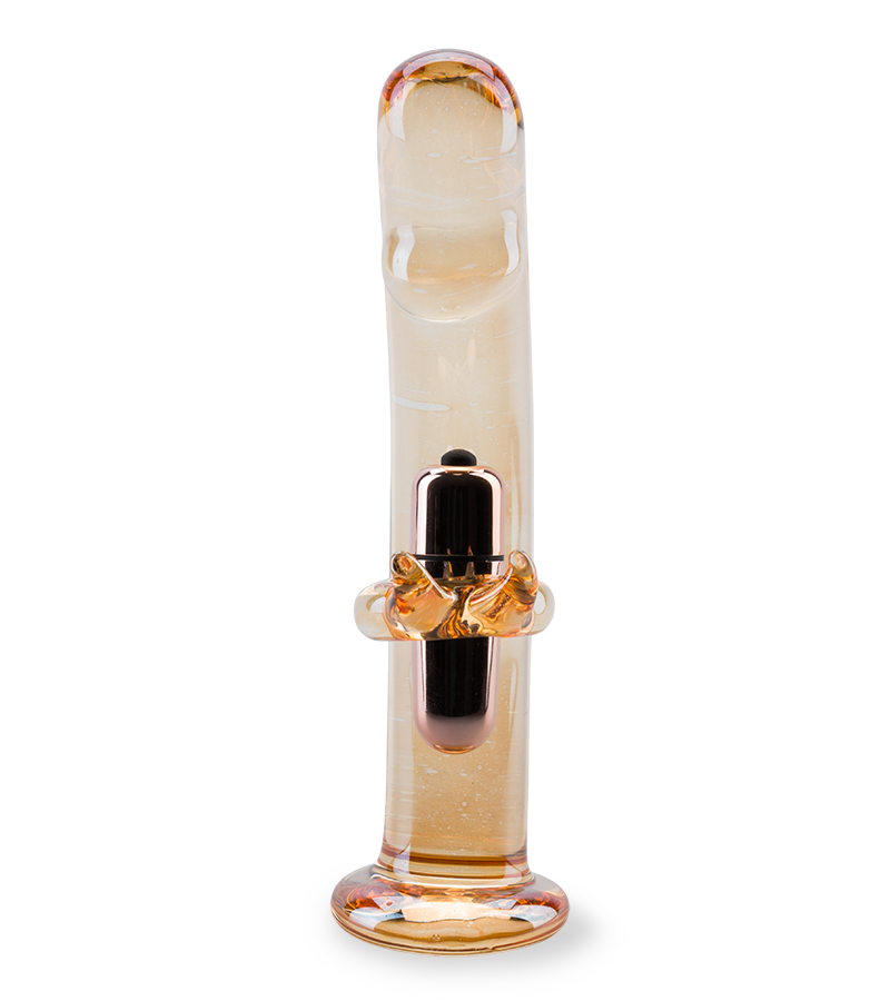 Mr. Pleasure vibrating glass rabbit dildo