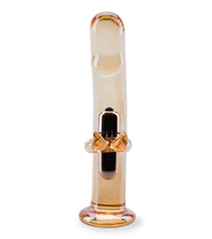 Load image into Gallery viewer, Mr. Pleasure vibrating glass rabbit dildo