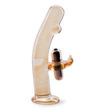 Load image into Gallery viewer, Mr. Pleasure vibrating glass rabbit dildo