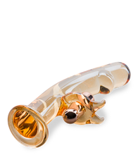 Load image into Gallery viewer, Mr. Pleasure vibrating glass rabbit dildo