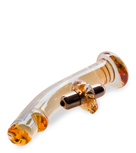 Load image into Gallery viewer, Mr. Pleasure vibrating glass rabbit dildo