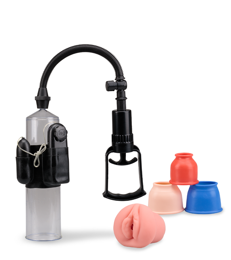 Multifunctional vibrating penis-enhancing pump