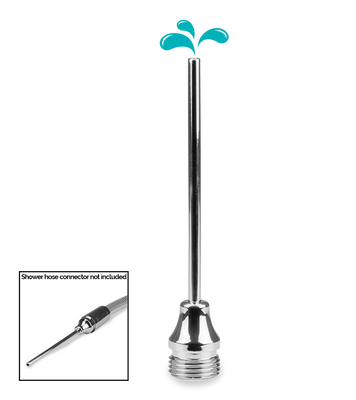 Narrow douche nozzle for anal enema