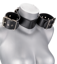Load image into Gallery viewer, Neck and wrist BDSM restraints
