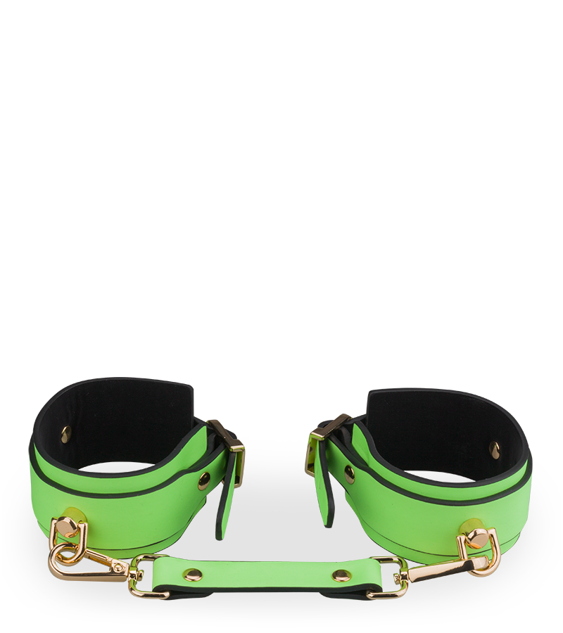 Neon green handcuffs